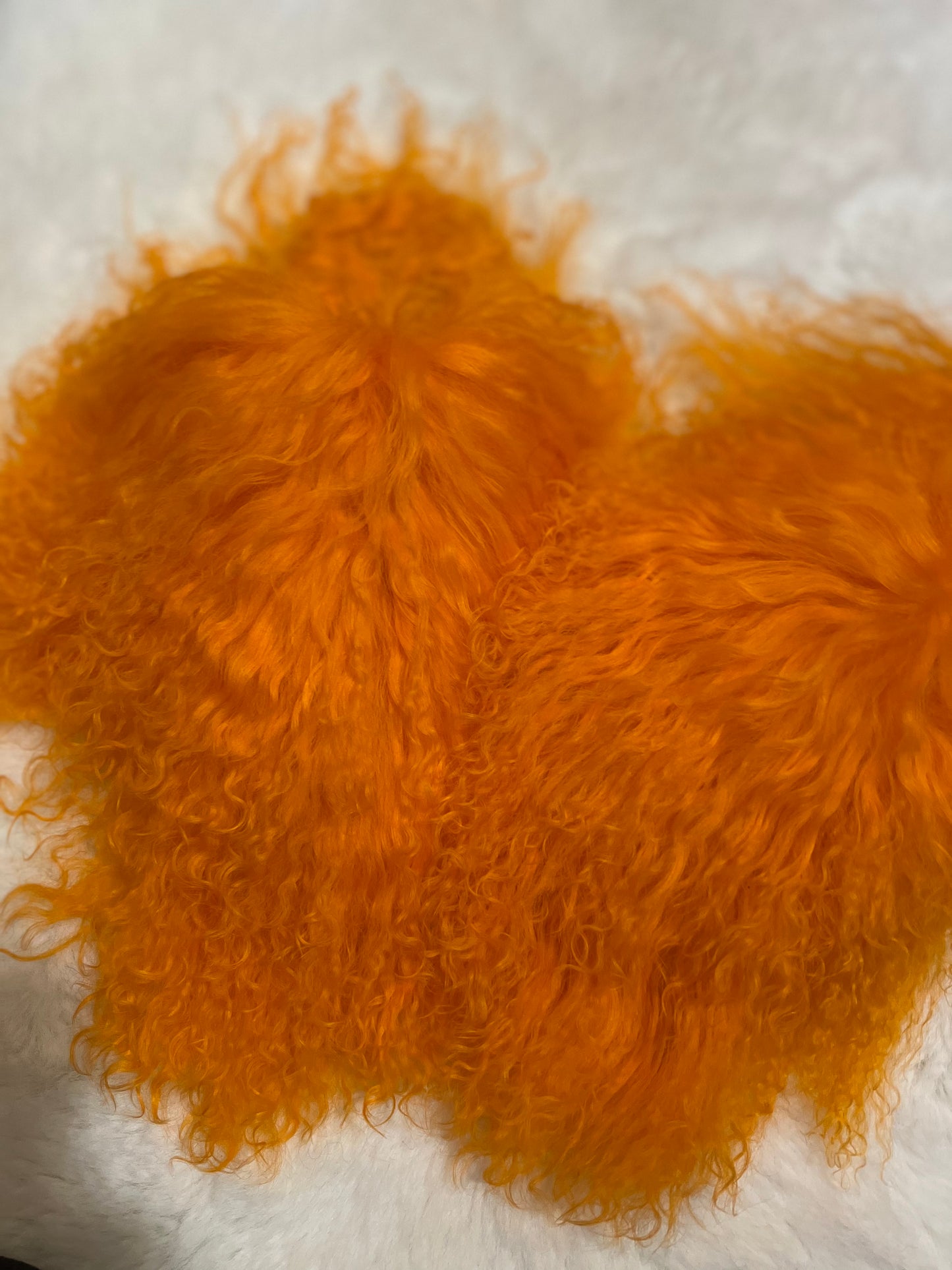 Orange Mongolian slippers