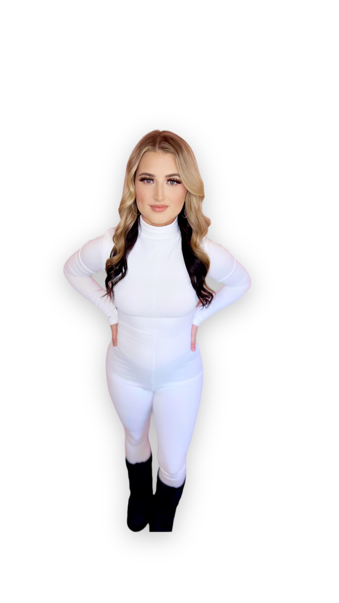 White Sleeve collar jumpsuit