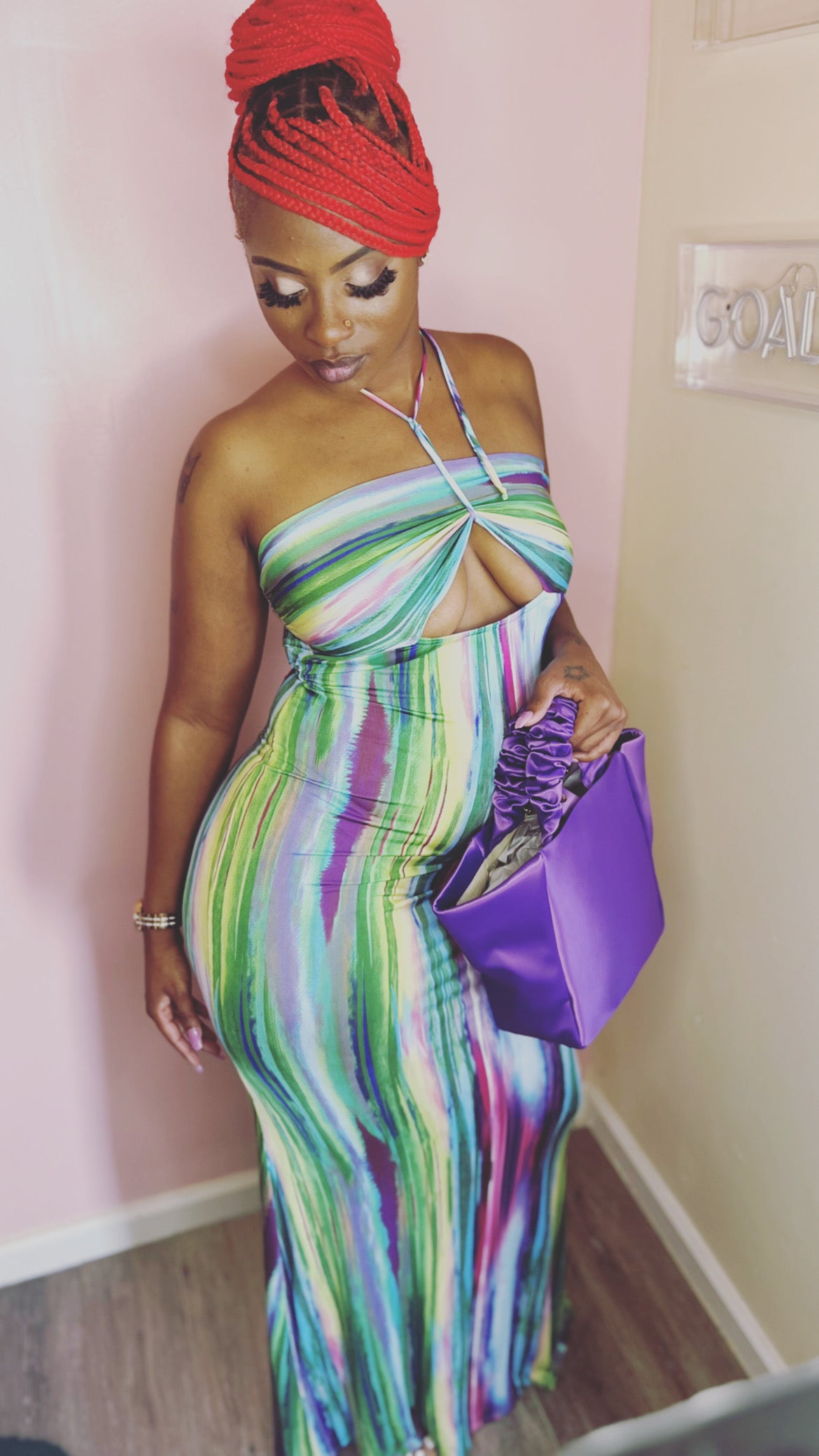 Multi color maxi dress
